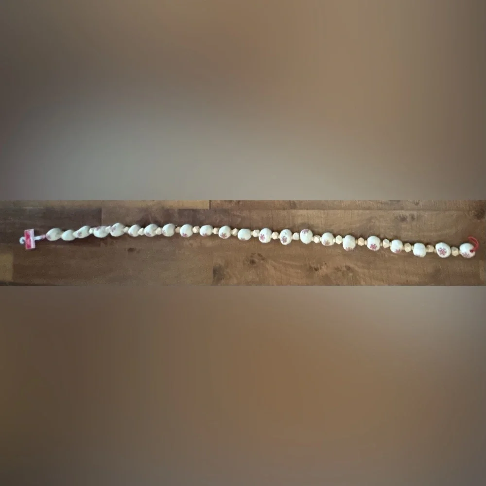 Christmas ball garland NEW NWT 3 sets wood snowflakes 6 ft festive Xmas decor
